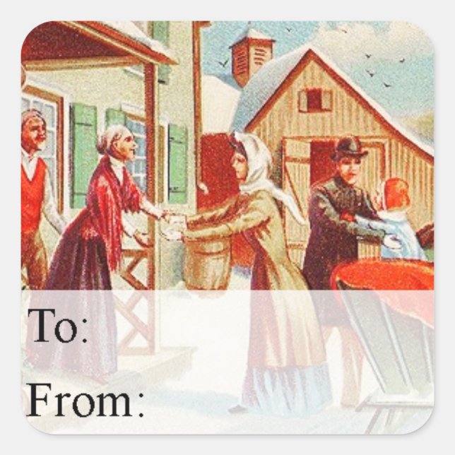 Vintage Christmas Homecoming Gift Tag (Front)