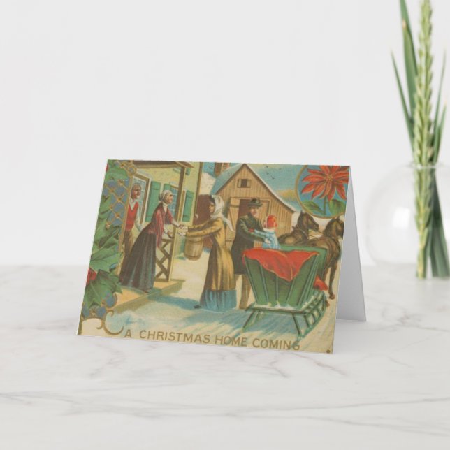 Vintage Christmas Homecoming Holiday Card (Front)