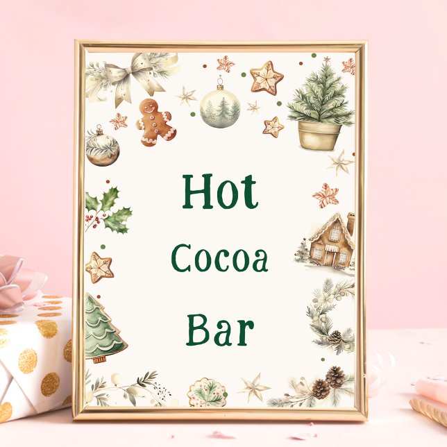 Vintage Christmas Hot Cocoa Bar Sign (Creator Uploaded)