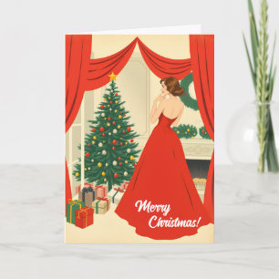 Vintage Christmas Illustration Card