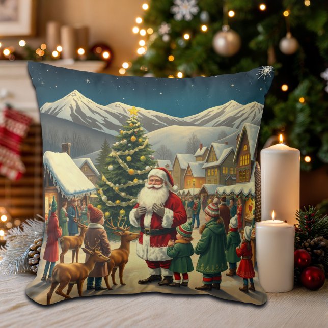 Vintage Christmas Illustration Cushion (Creator Uploaded)