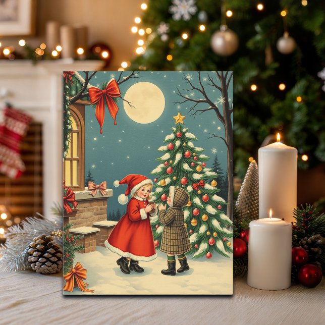 Vintage Christmas Illustration Holiday Postcard (Creator Uploaded)