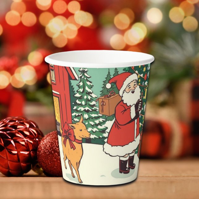 Vintage Christmas Illustration Paper Cups (Creator Uploaded)