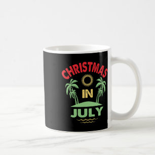 Vintage Christmas In July Summer Beach Party Women Coffee Mug