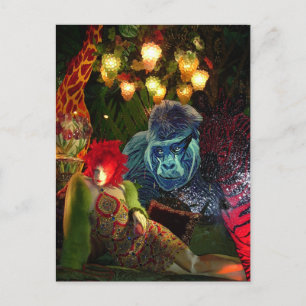 Vintage Christmas in New York Display Holiday Postcard