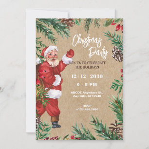 Vintage christmas invitation