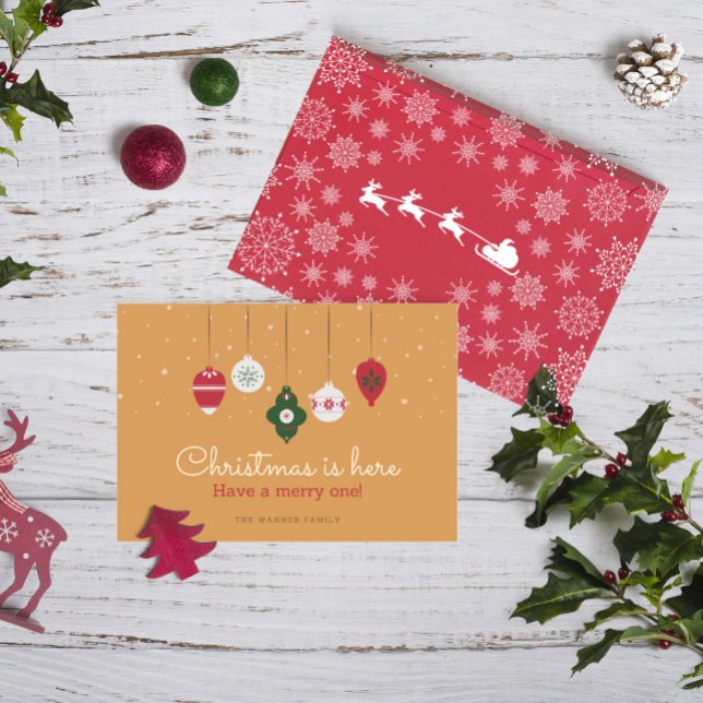 Vintage Christmas is here Non-photo Holiday Card (Creator Uploaded)