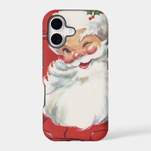 Vintage Christmas, Jolly Santa Claus Winking