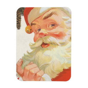 Vintage Christmas, Jolly Santa Claus with a Secret Magnet