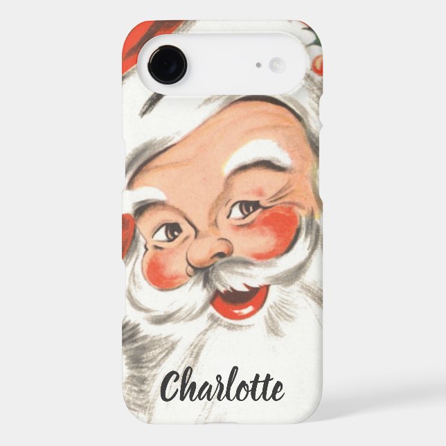 Vintage Christmas, Jolly Santa Claus with Smile (Back)