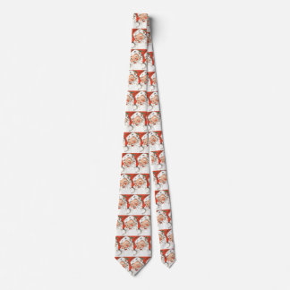 Vintage Christmas, Jolly Santa Claus with Smile Tie