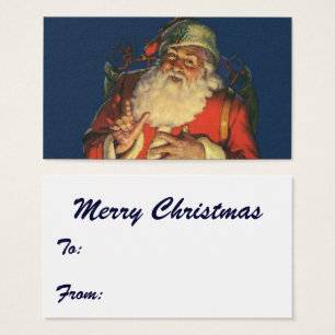 Vintage Christmas, Jolly Santa Claus with Toys