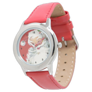 Vintage Christmas, Jolly Winking Santa Claus Watch