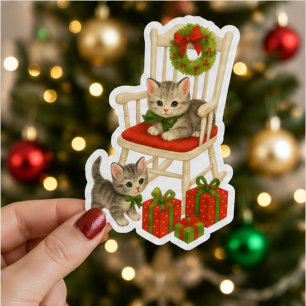 Vintage Christmas Kitten – Cosy Holiday Cat