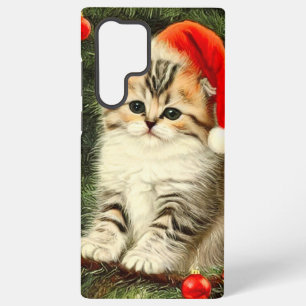 Vintage Christmas Kitten Samsung Galaxy Case