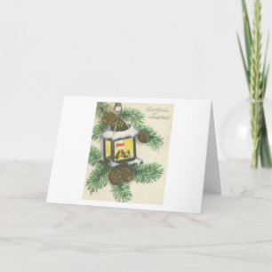 Vintage Christmas Lantern Card