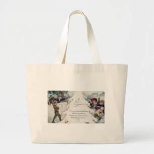Vintage Christmas Large Tote Bag