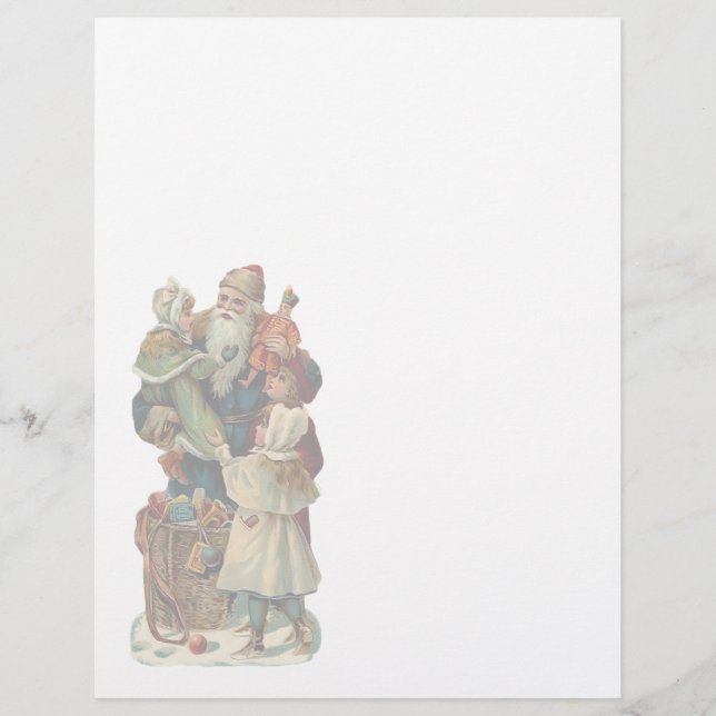 Vintage Christmas Letterhead Stationery (Front)