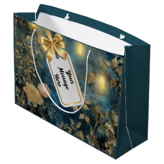 Vintage Christmas Lights custom Large Gift Bag