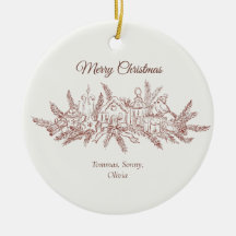Vintage Christmas Line art