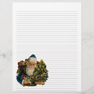 Vintage Christmas Lined Letterhead Stationery