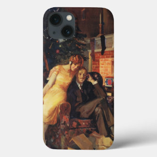 Vintage Christmas, Love and Romance Couple iPhone 13 Case