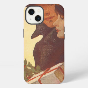 Vintage Christmas, Love and Romance Gift Shopping iPhone 13 Case