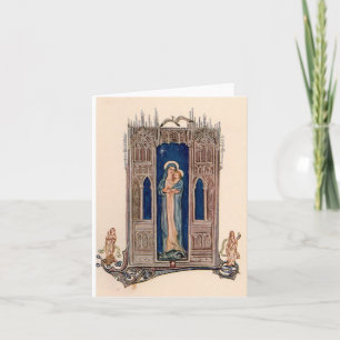 Vintage Christmas Madonna With Child Card
