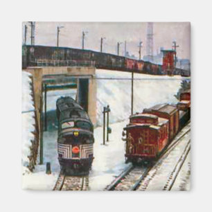 Vintage Christmas,  Meeting at the junction Magnet