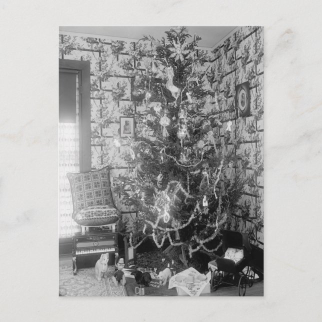 Vintage Christmas Memories Holiday Postcard (Front)