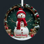 Vintage Christmas - Metal Circle Ornament<br><div class="desc">Vintage Christmas - Metal Circle Ornament
Design 04
A perfect little gift!</div>