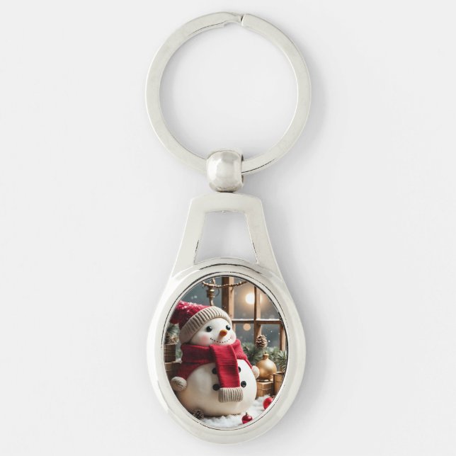 Vintage Christmas - Metal Keychain (Front)