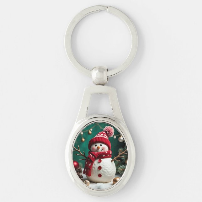 Vintage Christmas - Metal Keychain (Front)