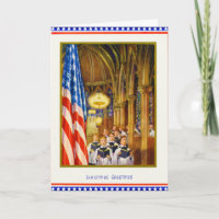 Vintage Christmas Military Card