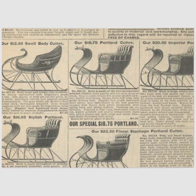 Vintage Christmas Mix Series Design 39 Tissue Paper (Front)