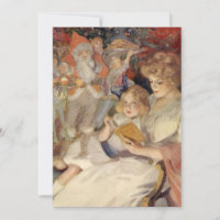 Vintage Christmas, Mother and Daughter Invitation