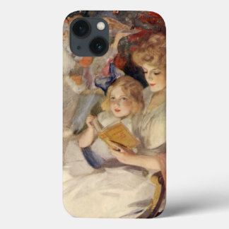 Vintage Christmas, Mother Reading Bedtime Story iPhone 13 Case