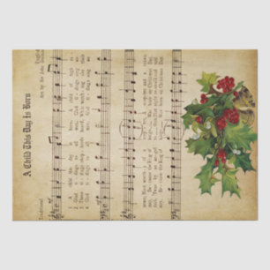 Vintage Christmas Music Tissue Paper