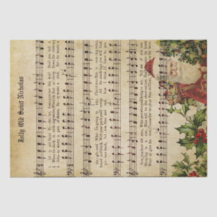 Vintage Christmas Music Tissue Paper