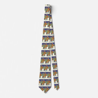 Vintage Christmas, Musicians Caroling with Music Tie