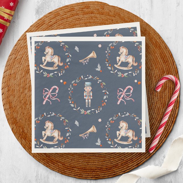 Vintage Christmas Napkin with Soldier (Creator Uploaded)