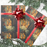 Vintage Christmas Nativity, Baby Jesus in Manger Wrapping Paper<br><div class="desc">Vintage illustration religious Christmas holiday design featuring a classic nativity. A Christian religion family scene with Mary,  Joseph and the infant Jesus Christ in the manger with lamb and sheep. Bethlehem.</div>