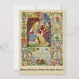 Vintage Christmas Nativity by Alfred Crispin Holiday Card