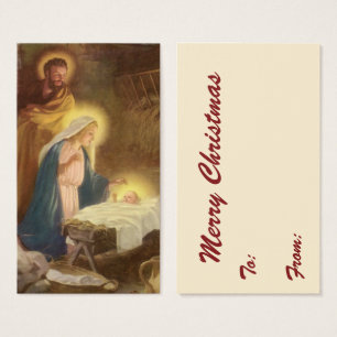 Vintage Christmas Nativity, Mary Joseph Baby Jesus