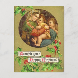 Vintage Christmas Nativity Postcard