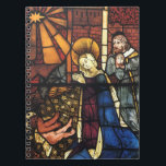 Vintage Christmas Nativity Scene in Stained Glass Notebook<br><div class="desc">Vintage illustration Merry Christmas holiday religious renaissance fine art design featuring a stained glass window. A Christianity religion nativity family scene with Mary, Joseph and the baby Jesus in the manger with the star of Bethlehem shining down on them. In Christian tradition, the Star of Bethlehem (or the Christmas Star)...</div>