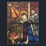 Vintage Christmas Nativity Scene in Stained Glass Notebook<br><div class="desc">Vintage illustration Merry Christmas holiday religious renaissance fine art design featuring a stained glass window. A Christianity religion nativity family scene with Mary, Joseph and the baby Jesus in the manger with the star of Bethlehem shining down on them. In Christian tradition, the Star of Bethlehem (or the Christmas Star)...</div>