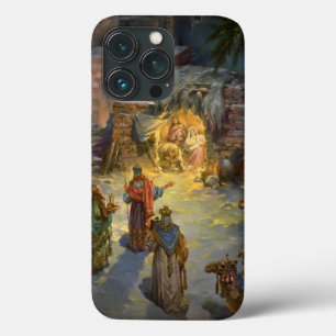 Vintage Christmas Nativity with Visiting Magi iPhone 13 Pro Case