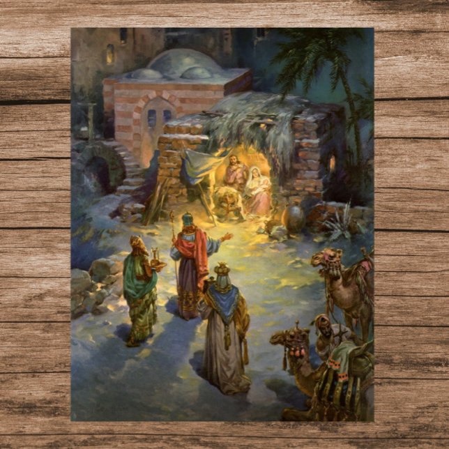 Vintage Christmas Nativity with Visiting Magi Poster (Creator Uploaded)