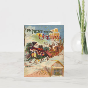 Vintage Christmas Night Before Christmas Thank You Card